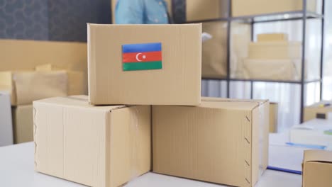 Azerbaijan-Flag-on-Logistics-Cargo-package.
